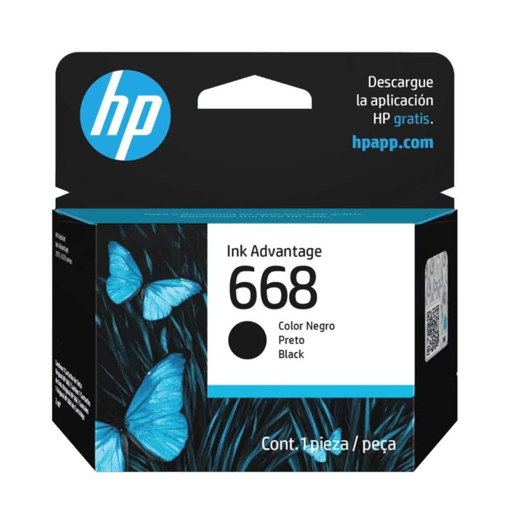 Cartucho HP 668 3ml 7fp37vl PRETO