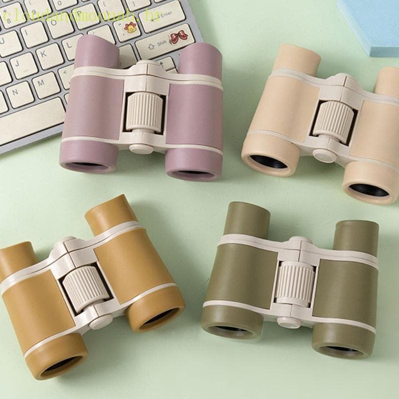 Binóculos infantis para uso externo, ampliação de 4x30, utilizados para observação.