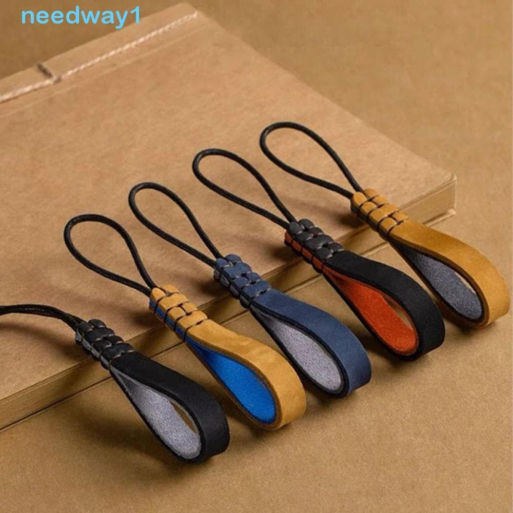 Cordão De Couro NEEDWAY , Chaveiro De Carro Resistente Ao Desgaste Vintage Feito À Mão