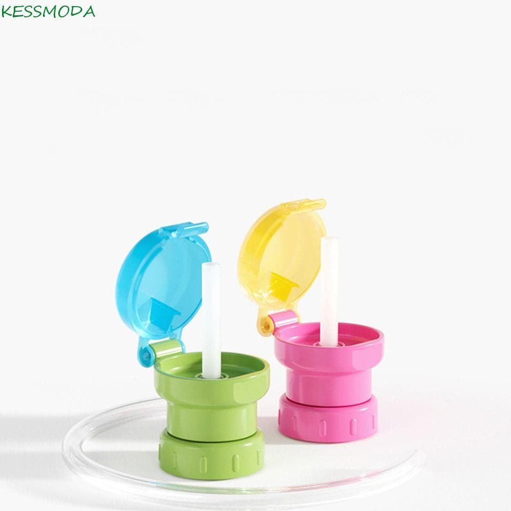 Kessemoda Tampa De Garrafa De Água Portátil Copo Ferramenta Torção Com Palha Alimentação Criança Drinkware