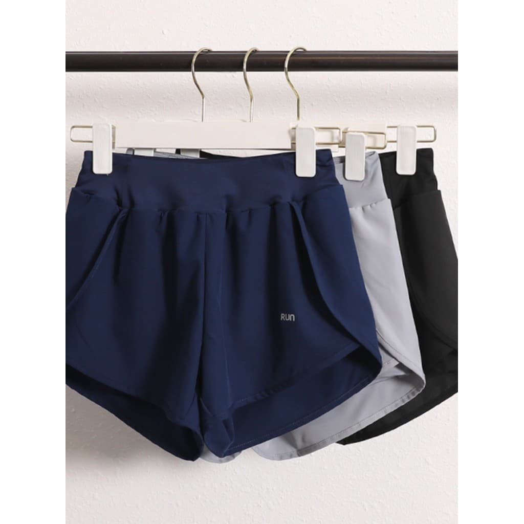 Shorts esportivos femininos Anti-reflexo calças de Fitness soltas cintura alta calças de Yoga mais magro olhar calças de