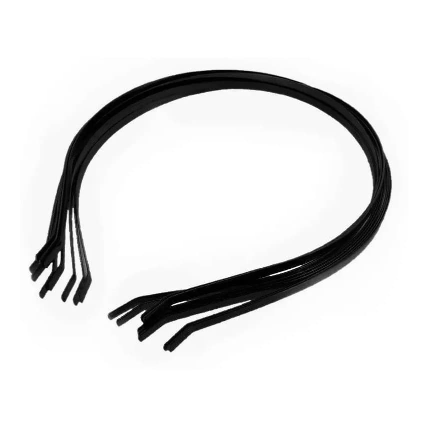 10pçs Tiara De Metal P/ Tubos De Strass  Preto 5mm