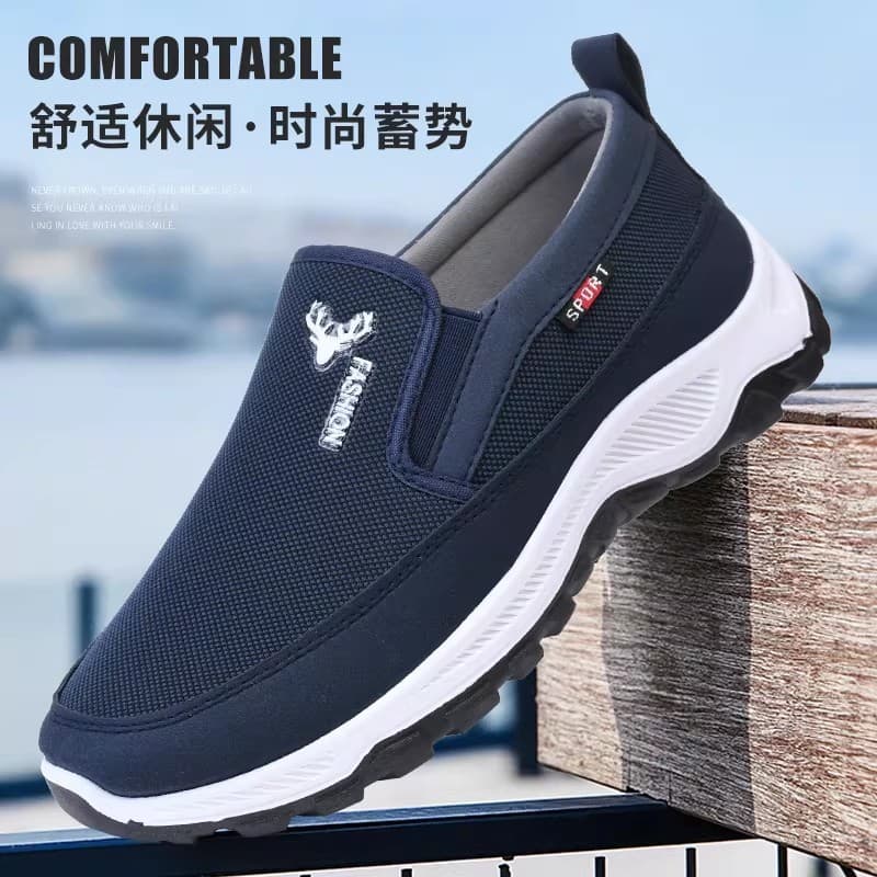 Velho pequim sapatos de pano masculino 2026 primavera lazer esportes respirável antiderrapante resistente ao desgaste ve