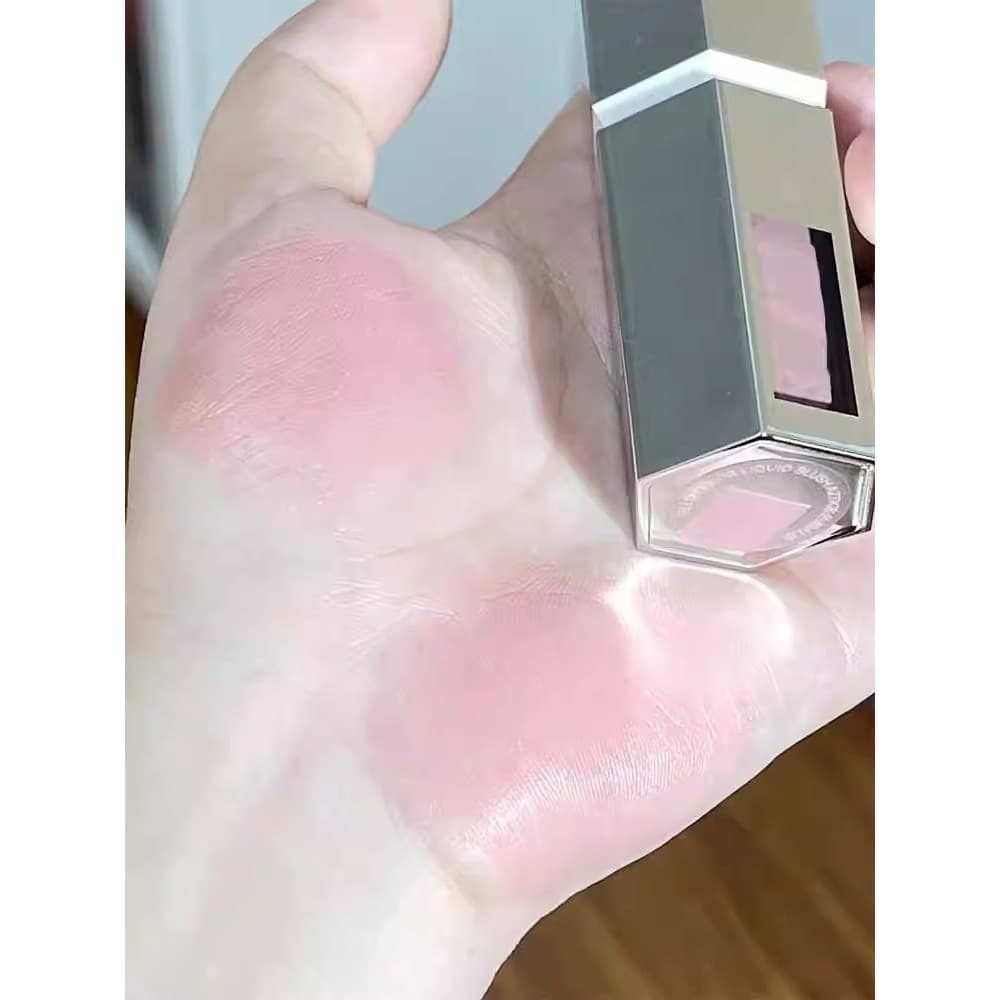 Café cinza saturado com baixo teor de figo!Blush líquido creme líquido lama brilho expansão encolhendo maquiagem Nude fo