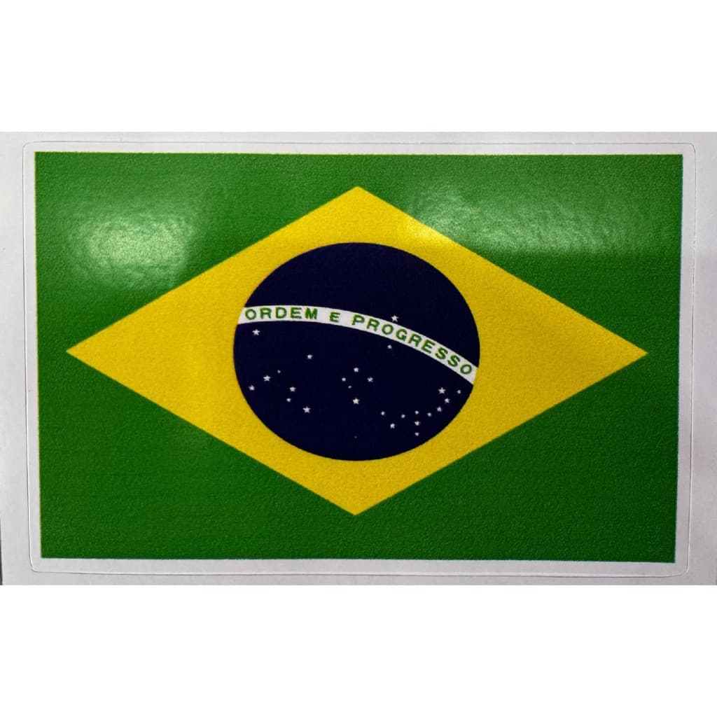 Adesivo Brasil Bandeira Copa Torcida Carro Moto Capacete Decorativo Escolha Modelo Verde Amarelo LOJAAGORA