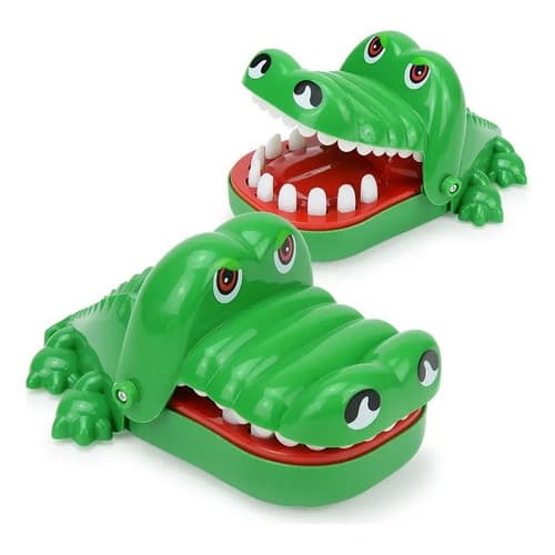 Brinquedo Jogo Do Crocodilo Morde Dedo Jacare Aperta Dente