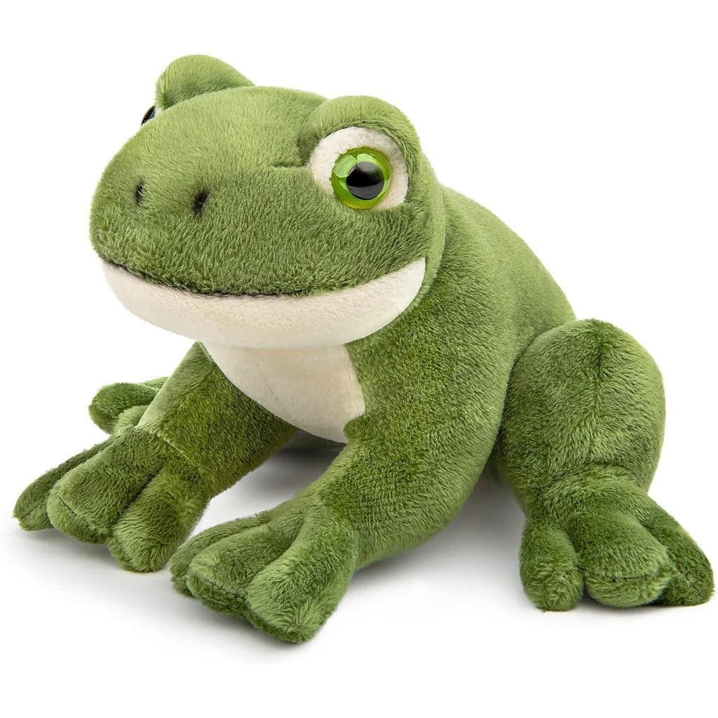 Brinquedo De Pelúcia De Sapo De Simulação-6.3 " Bichos Verde Realista Reptilian Plushie Toys , Bonecos Super Macios Para