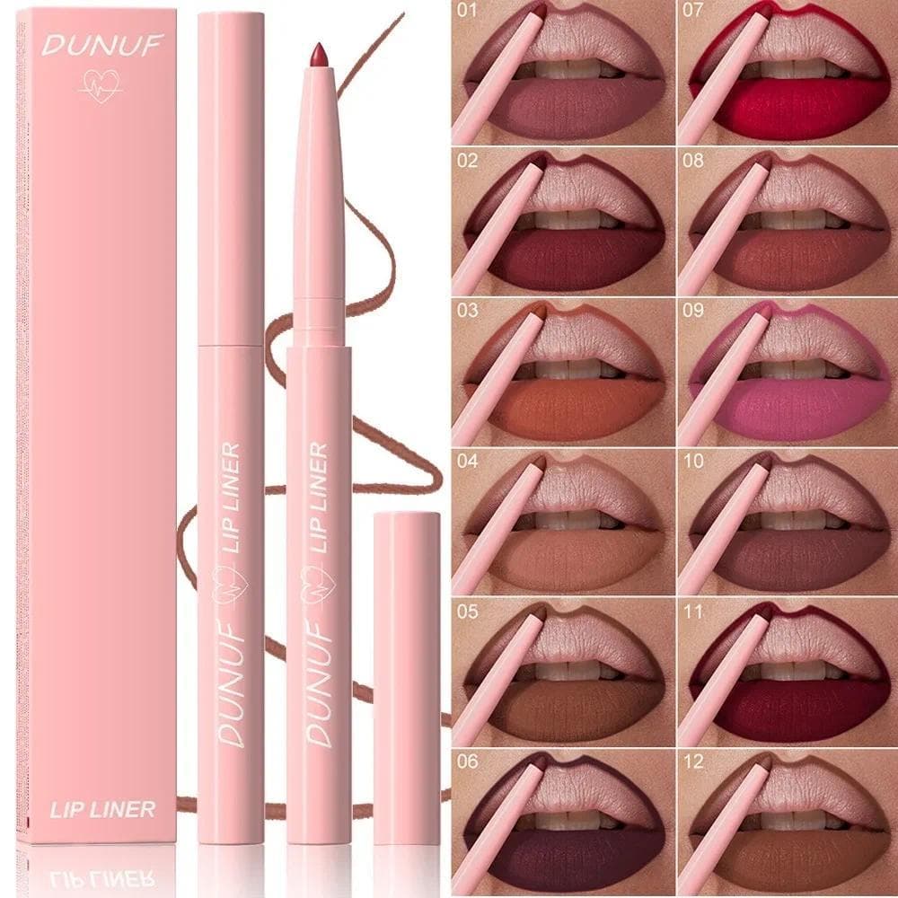 Lápis Delineador Labial Com Ponta Cônica , Fosco , Vermelho , Marrom , Plumping , Mancha , Duradouro , À Prova D'água ,