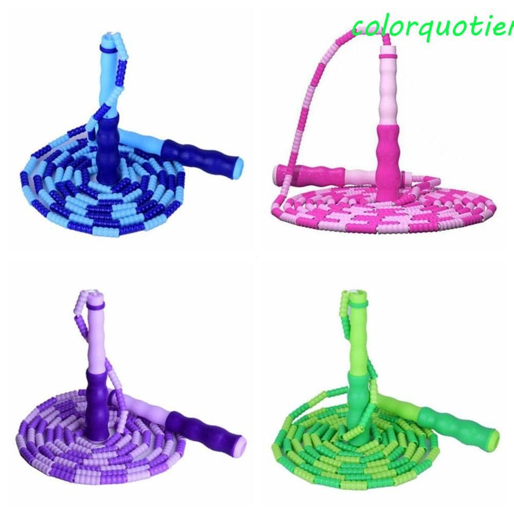 Corda De Pular De Fitness Segmentada COLORQUOTIENT , Contas Macias De Comprimento Ajustável , Assinada