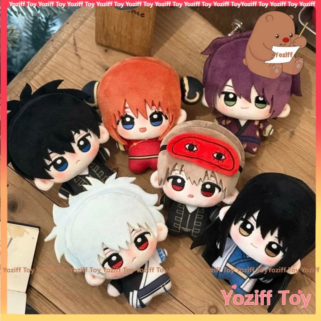 10cm GINTAMA Sakata Gintoki Kagura Katsura Kotarou Versão Q Boneca De Pelúcia, Hijikata Toushirou Okita Sougo Pingente