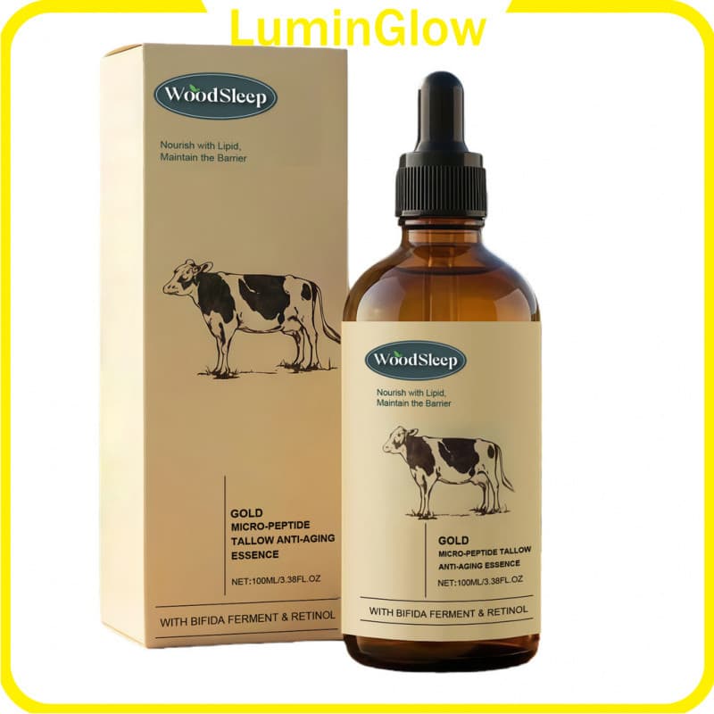 [LuminGlow] Soro de Sebo Micro Peptídeo Dourado Aussie Betta – Essência Facial à Base de Sebo com Peptídeos