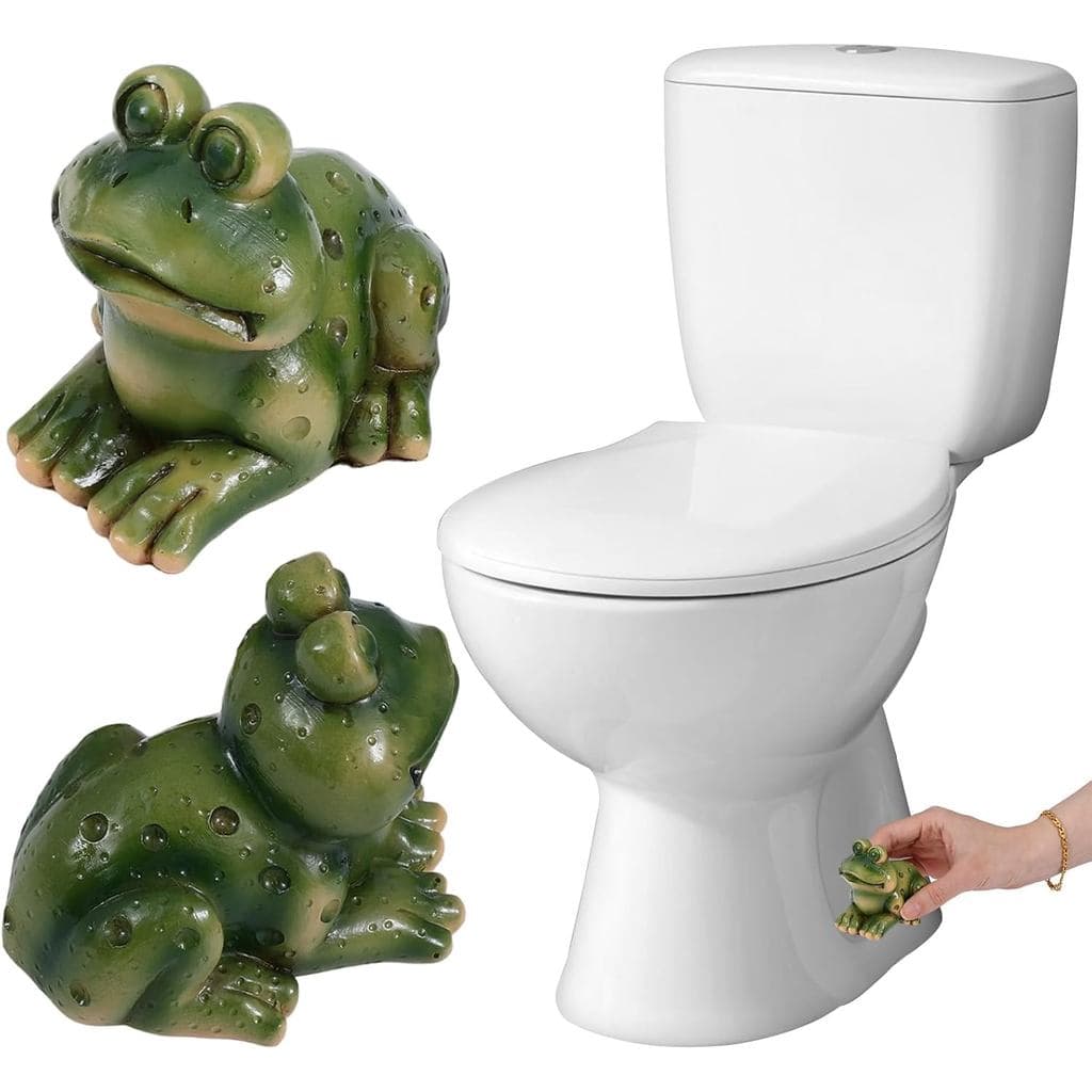 Conjunto de 2 Capas Decorativas para Parafusos de Vaso Sanitário em Forma de Sapo, Tampas Parafusos de Vaso Sanitár