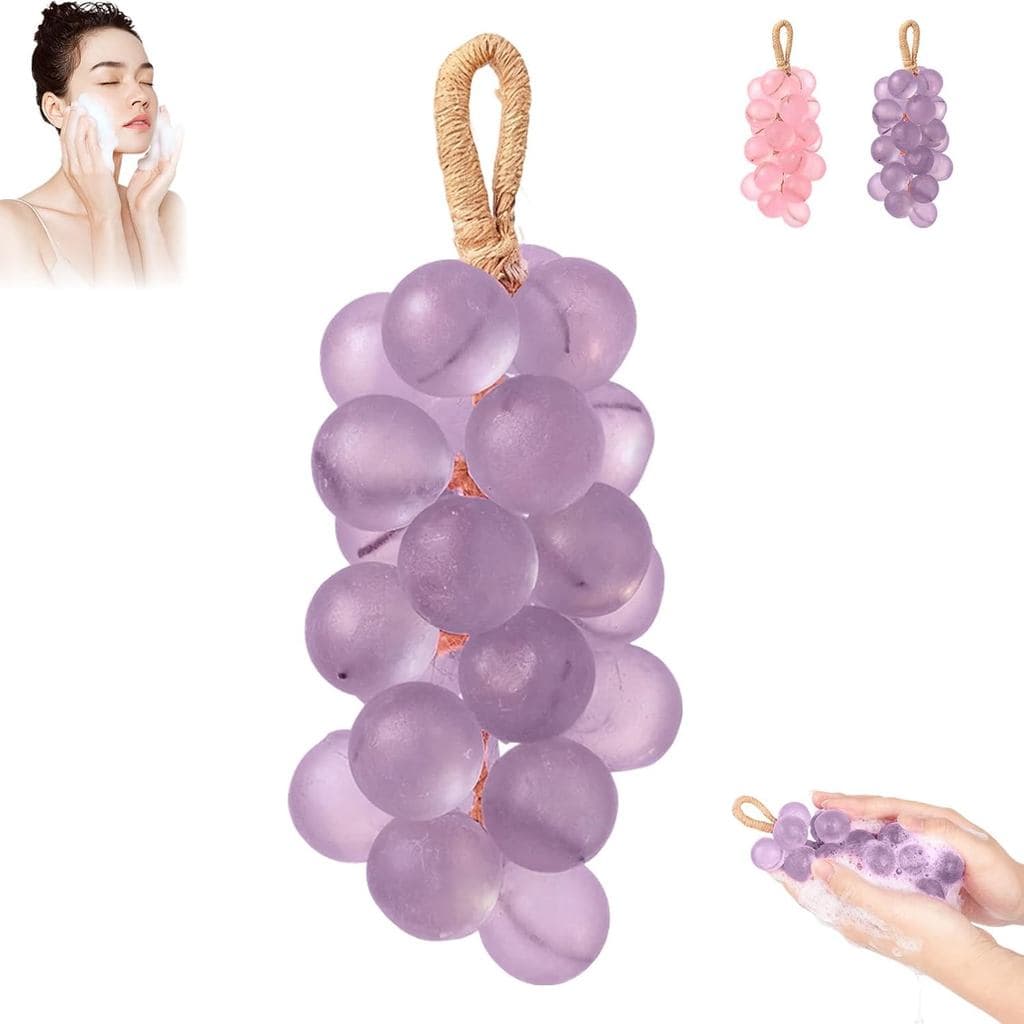Sabonete de Uva, Sabonete de Uva em Corda, Sabonetes Artesanais em Forma de Cacho de Uvas para Lavar as Mãos, Banho, Ar