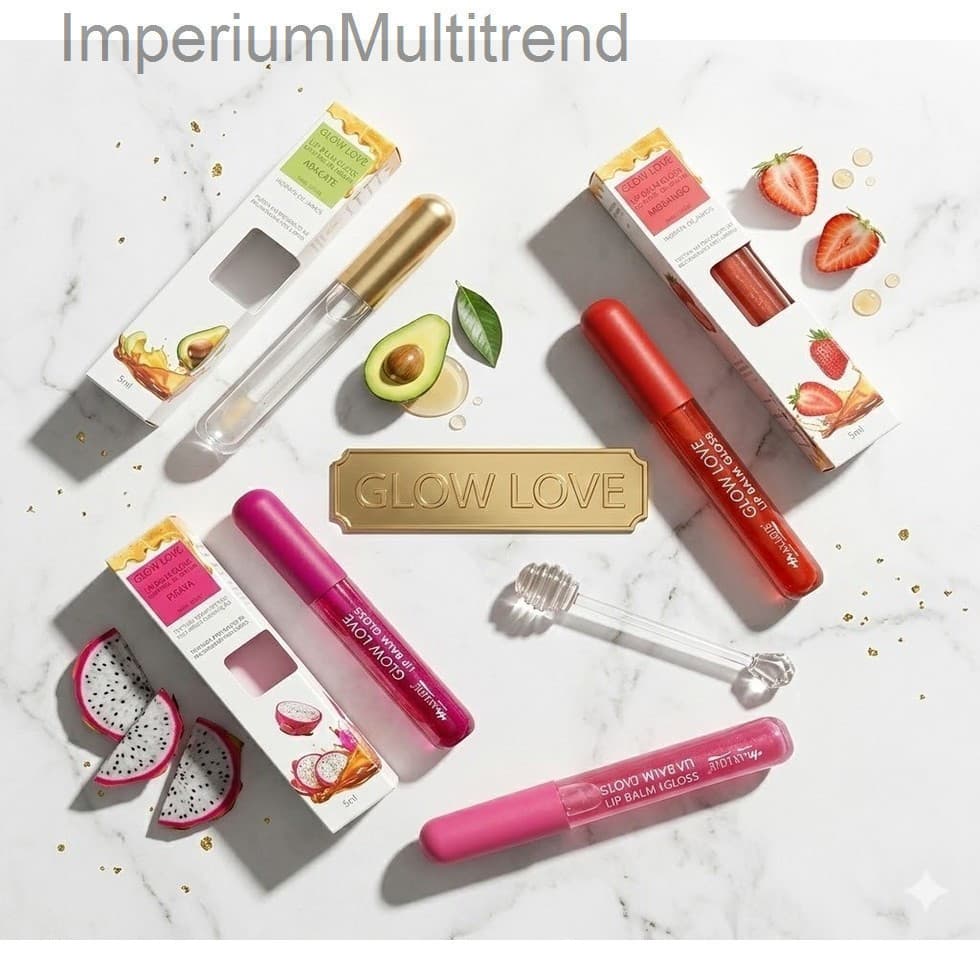 Lip Balm Gloss com Mel de Abelha e Frutas Max Love - Hidrata os LábiosIVYU