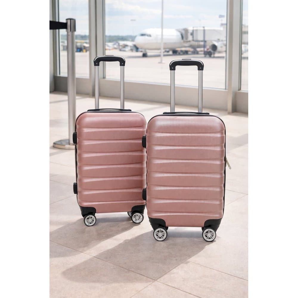 Kit 2 Malas de Viagem Com Rodinhas 18'' e 20'' - Rosa