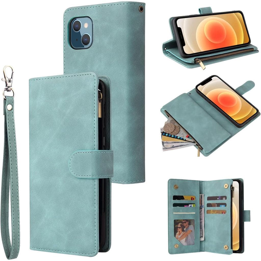 Capa Carteira RANYOK para iPhone 14 (6,1 polegadas) com Bloqueio RFID para Cartões de Crédito, Capa Flip Folio Premium e