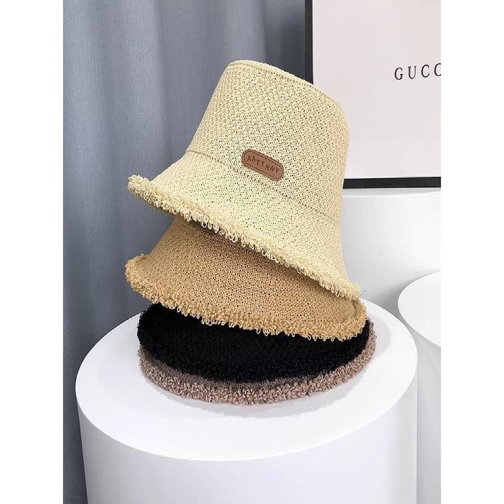 Katieson verão novo estilo oco balde chapéu feminino protetor solar ao ar livre chapéu de sol respirável pequeno rosto v