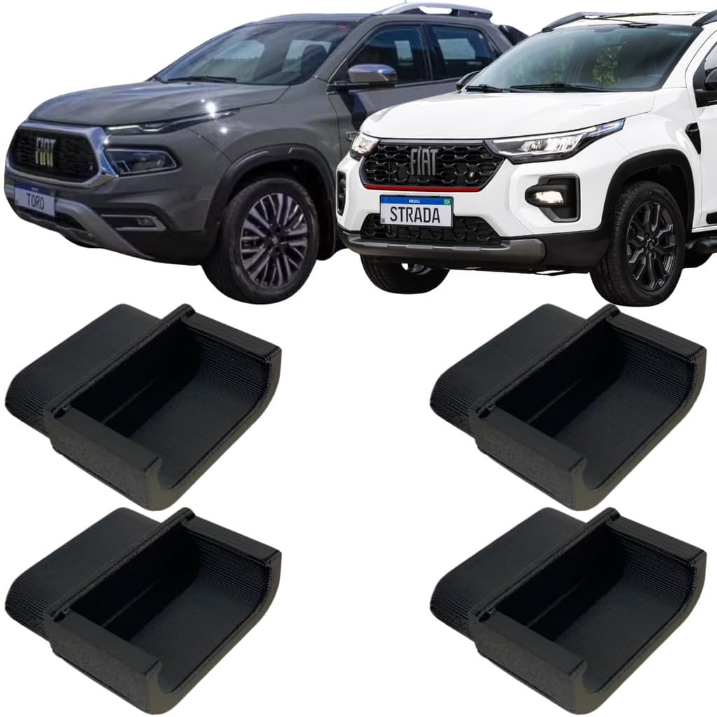 Kit 4 Ponteira Barra Capota Maritima Cabine Fiat Strada Toro