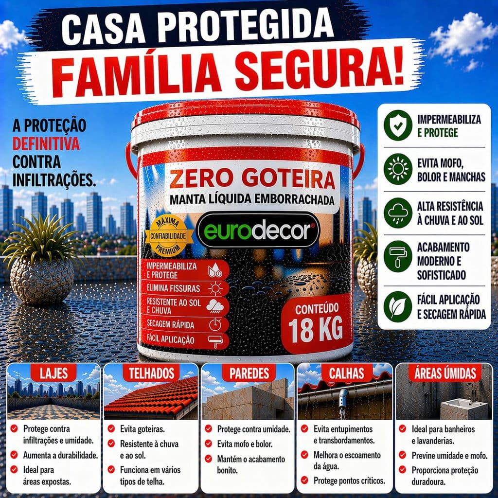 Manta Liquida Premium 18KG 12KG ou 10KG Veda Tudo Lajes Telhas Telhados Muros e Fachadas