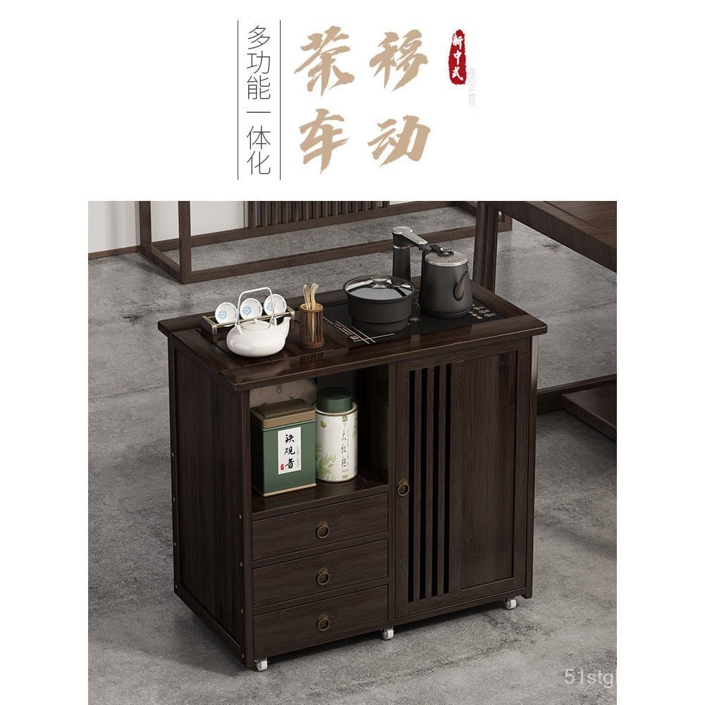 Armário de chá para casa móvel, armário lateral para mesa de chá, mesa para preparação de chá, suporte para chá com chal