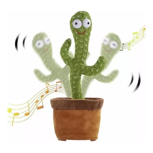 Cacto Dançante E Falante Toca Música Repete A Fala Brinquedo