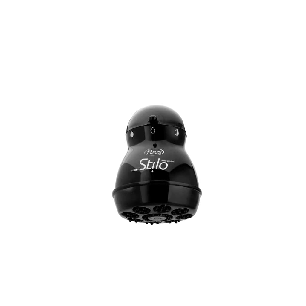 Chuveiro Ducha Elétrico Stilo Forusi 3t Preto Branco 220v