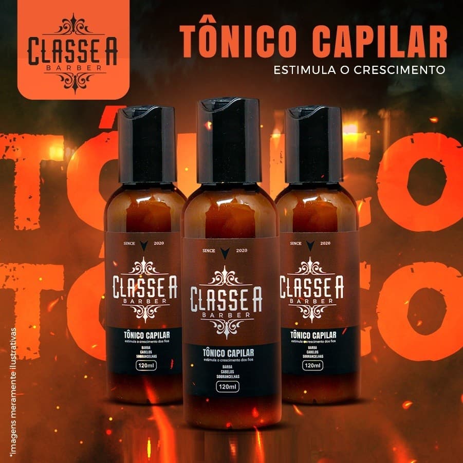 3 Loção Capilar Tônico Capilar para Crescimento de  Barba e Sobrancelha