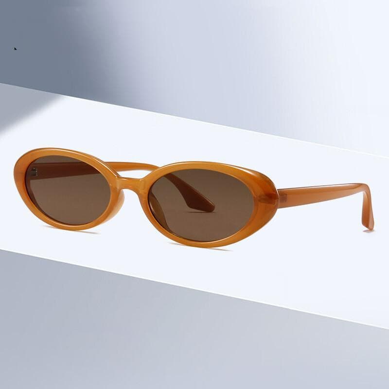 Óculos de Sol Retrô Vintage Ovais Femininos com Armação Pequena, Óculos de Sol Masculinos UV400 Estilo Punk, Óculos Femi