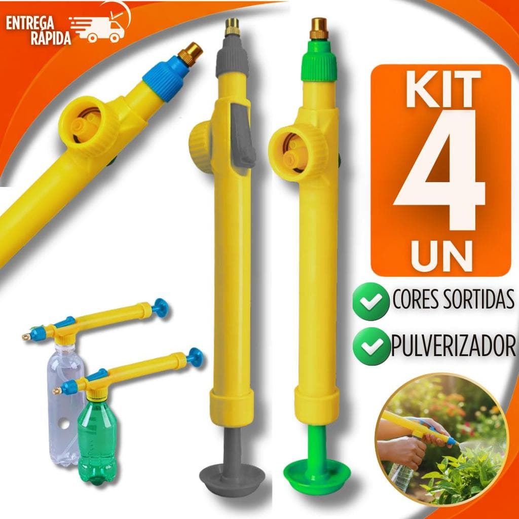 KIT 4 Ou 5 Unidade Pulverizador Borrifador Para Garrafa Pet Com Bico Regulável Manual Para Jardinagem Adaptável