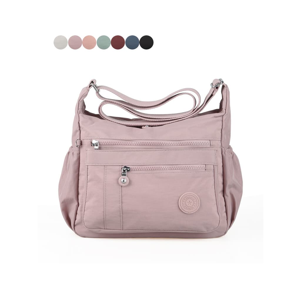 2026 novo estilo bolsa mensageiro de grande capacidade bolsa de pano leve bolsa de mãe de meia-idade Multi-camada Shoul