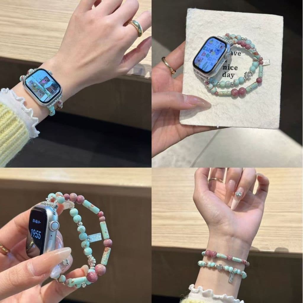 Pulseira adequada 10NFC pulseira nacional na moda frisada 9pro pulseira 9/8 estilo nacional corrente de relógio 26428SBL