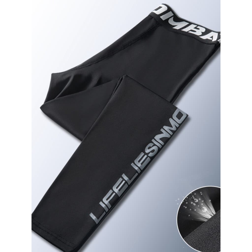 Leggings esportivas masculinas de alta elasticidade de secagem rápida leggings de Fitness compressão calças de basquete