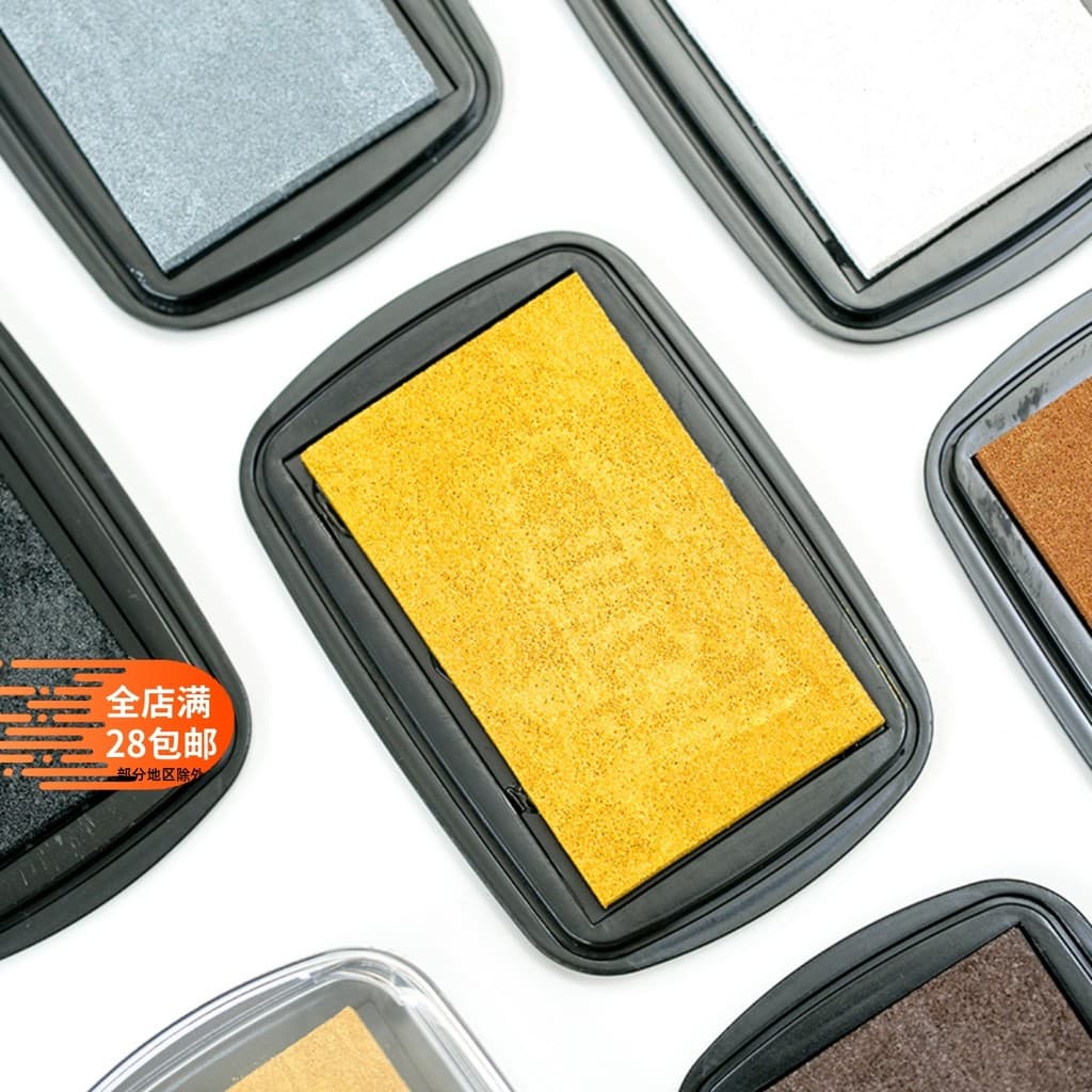 Almofada de carimbo de Metal Retro perolado ouro prata preto carimbo tamanho grande carimbo de borracha perolado manual