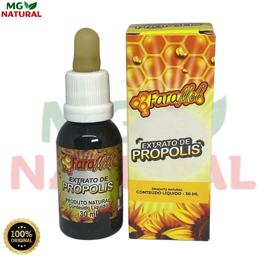 Kit 3 Extrato de Própolis 30ml FaraMel – Produto Natural | Uso Diário Prático
