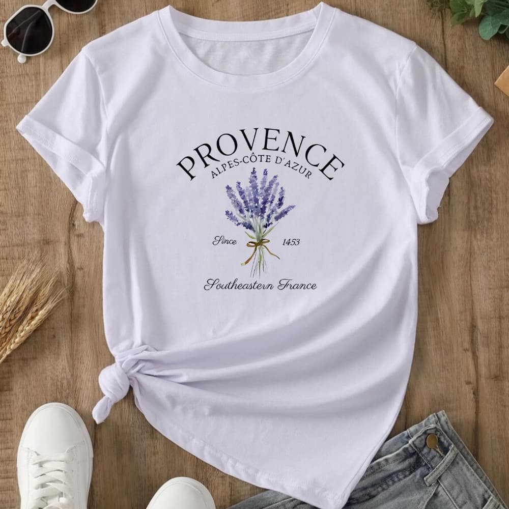 Camiseta Feminina T-Shirt Básica Provence Estilosa Algodão Tumblr Girl 100% Algodãoo