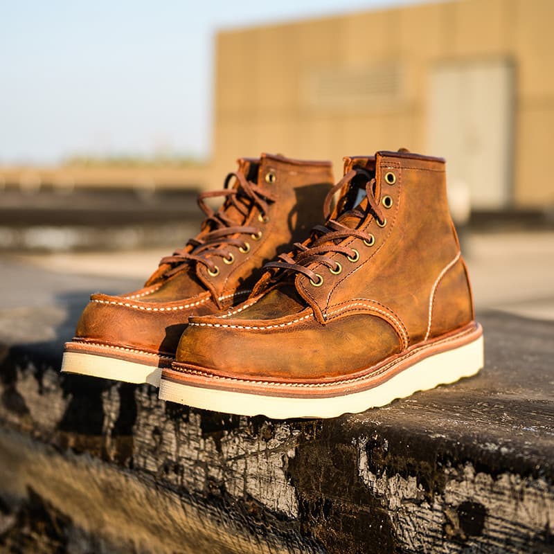 Ami Khaji Goodyear 1907 Botas gerais 875 Retro Crazy Horse Couro Martin Botas masculinas de cano alto para motocicleta