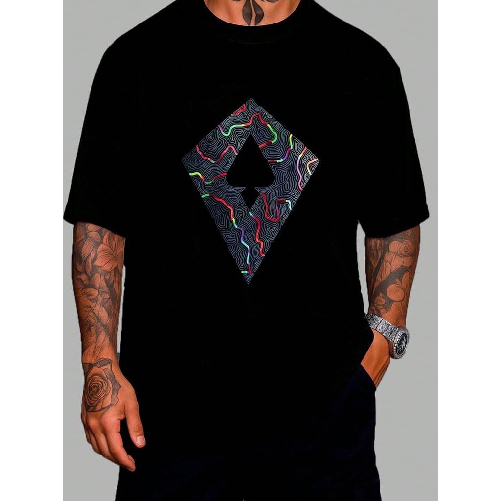 Camiseta Estampada  MCD Espadas Neon - Camisa 100% Algodão Unissex Macia Qualidade Premium - Envio Rapido