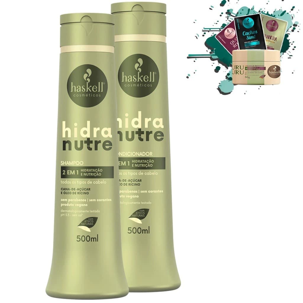 Shampoo e Condicionador 500ml Hidranutre Haskell