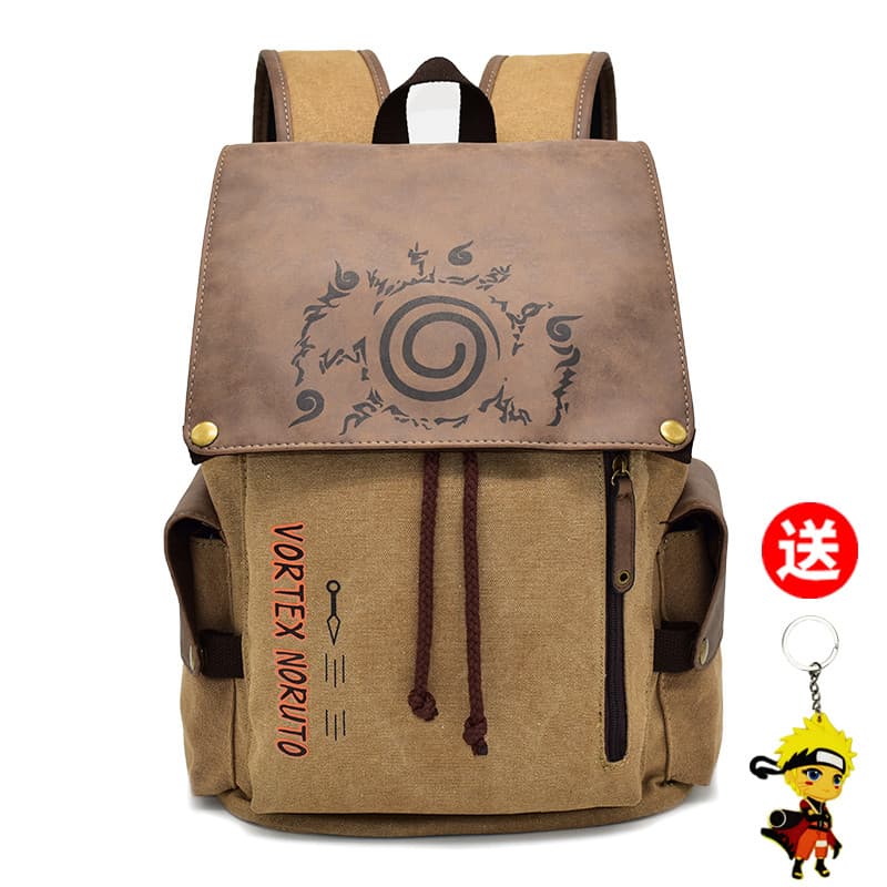 Naruto mochila masculina estudante júnior escola secundária escola primária moda lona mochila única All-Match Anime moch