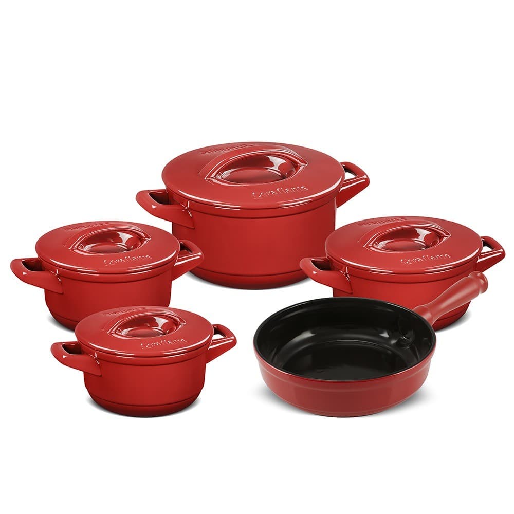 Jogo De Panelas De Cerâmica Ceraflame 5 Peças Duo+ Smart Pomodoro