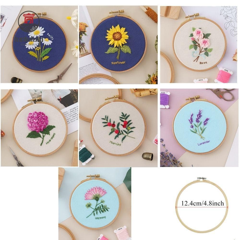 Kit De Bordado LUOLULULU Para Decoração De Casa Punção De Agulha Iniciantes Da Série Flower Bouquet