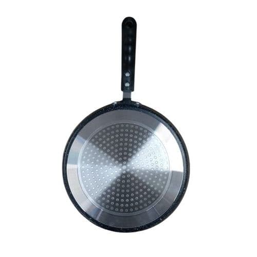 Frigideira Tapioqueira Panquequeira Inducao 22cm Preta Antiaderente Leve Duravel Facil Limpeza Calor Uniforme