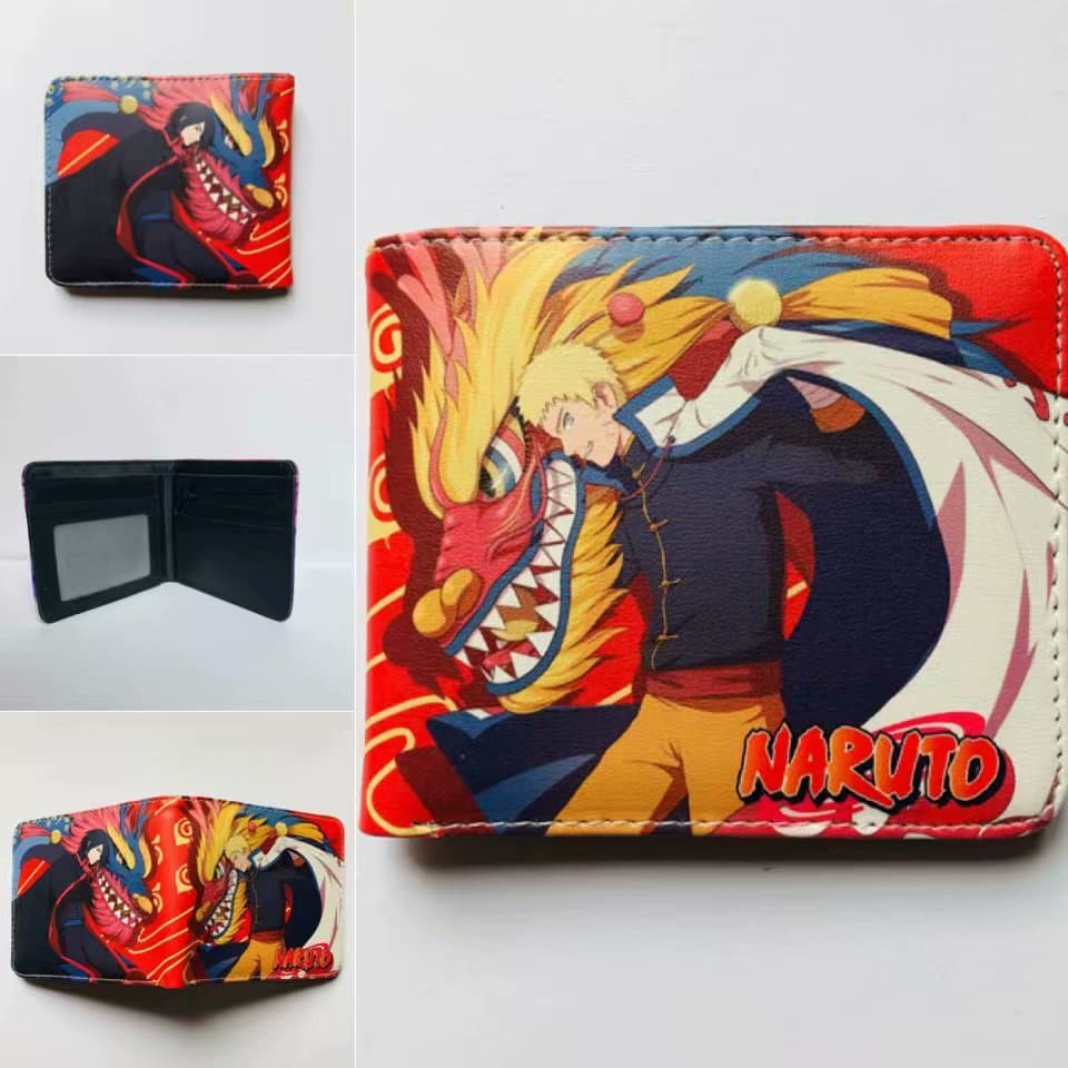 Carteira PU com porta-moedas MTZ9 Carteira Naruto Naruto Sasuke