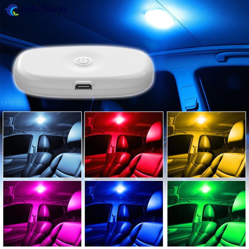 NOBELJIAOO Carro 8 LED Touch Luz De Teto Lâmpada De Leitura De Parede Base Magnética Humor Ambiente Interior Do Porta-Ma