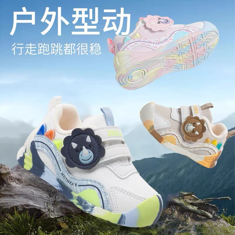 Jimmy Bear 2025 novo estilo primavera meninos meninas esportes ao ar livre sola macia bebê funcional sapatos da criança