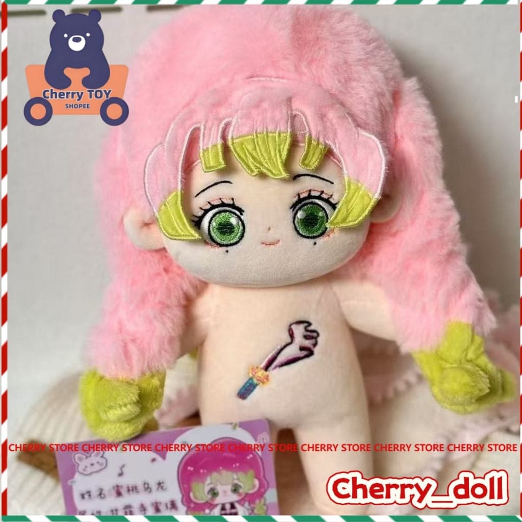 Anime Demon Slayer Kanroji Mitsuri Boneca De Pelúcia Bonito Cosplay Brinquedo Vestir-Se Plushies Para Crianças 20cm
