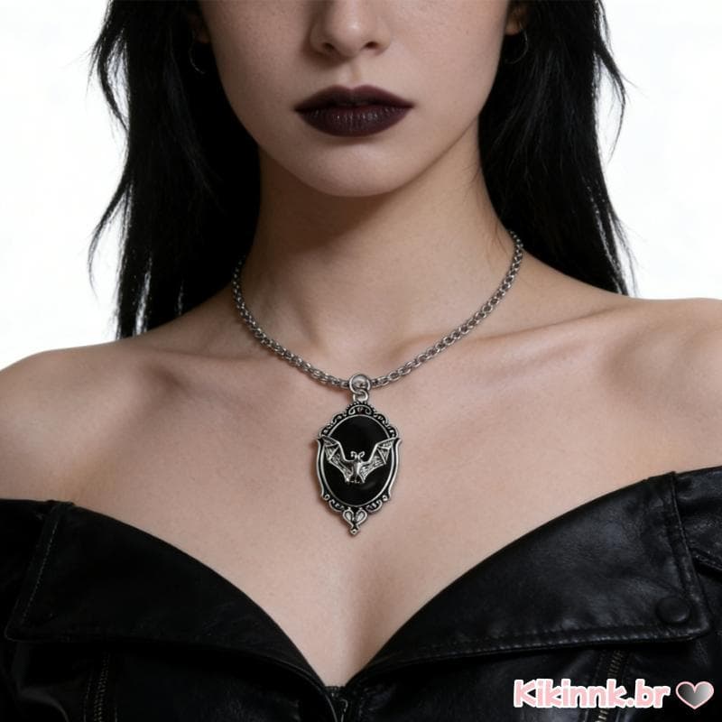 Elegante Bloodsucker Inspirado Colar Morcego Joias Liga Para Fantasia E Roupas Casuais