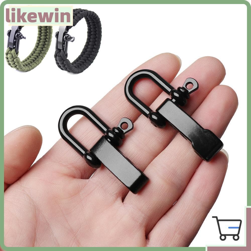 Likewin 1 / 2pçs Ferramentas De Alta Qualidade Com Parafuso De Âncora Em Formato De U / Fivela Paracord / Acessórios