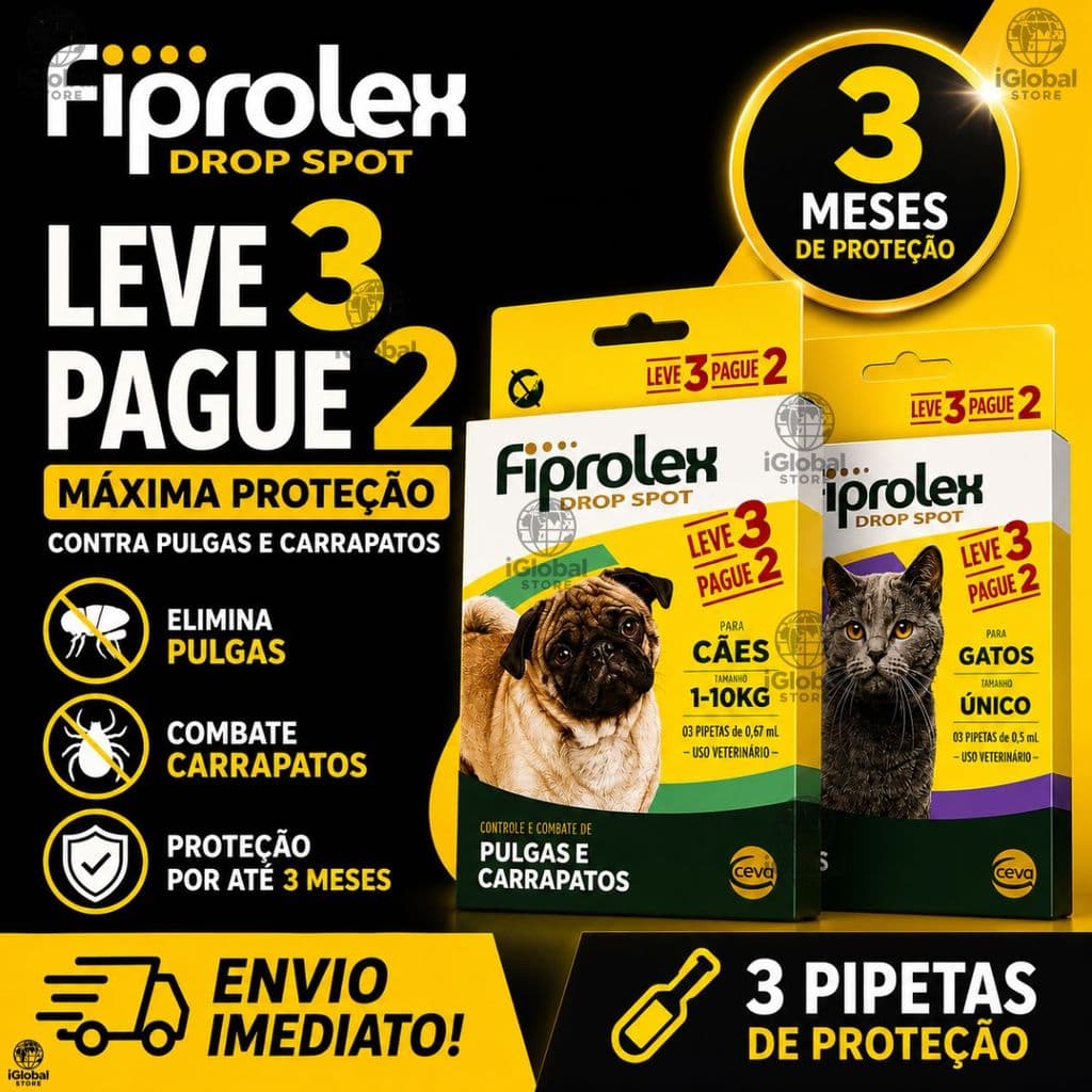 Remédio Pet Pulgas Carrapatos Ecto Parasitas Fiprolex