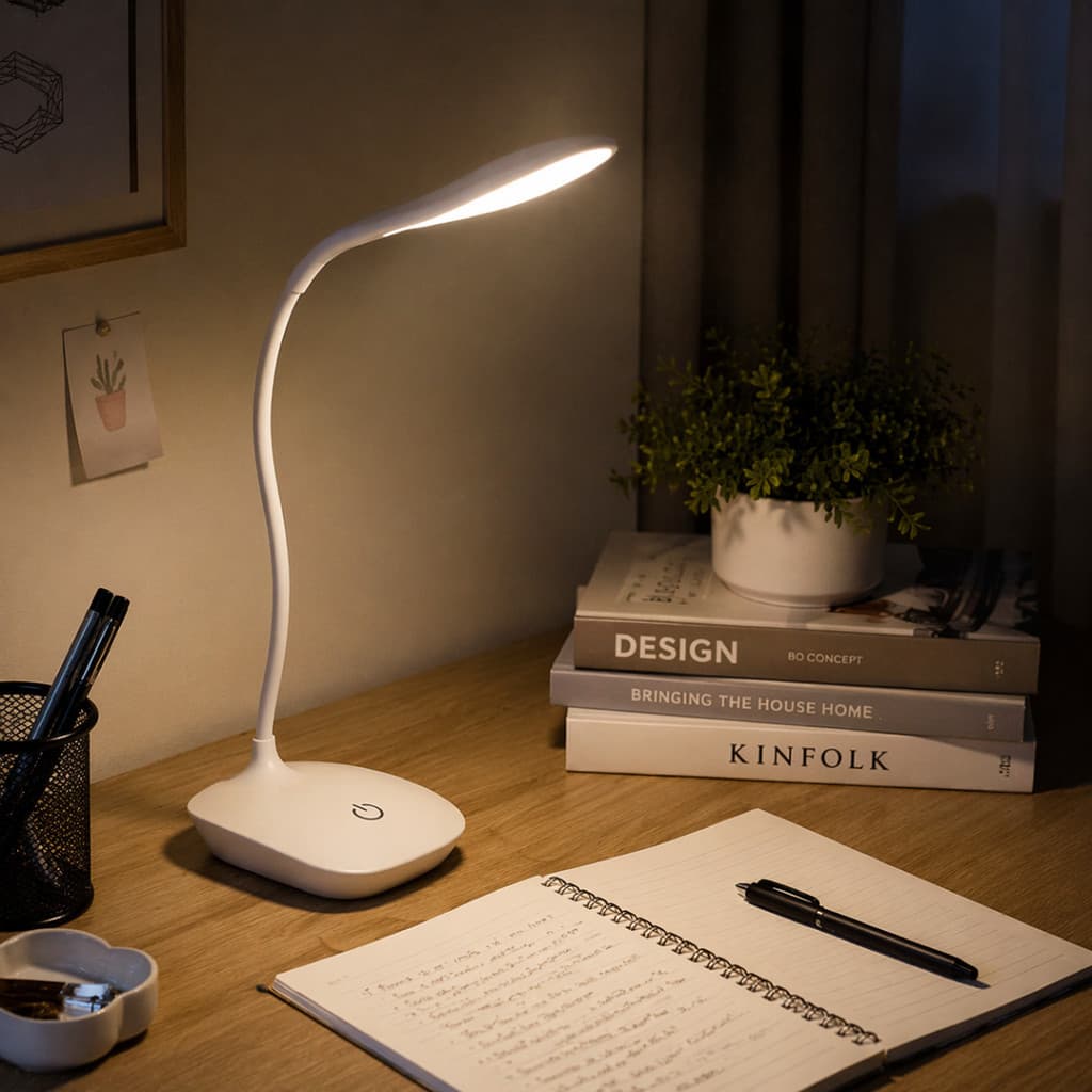 Luminária de Mesa Led Articulada Recarregável USB